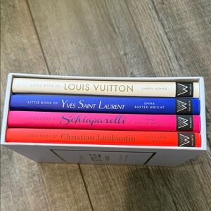 Louis Vuitton Book Set with Cream, Blue, Pink, Red Covers